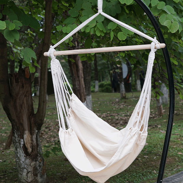 Felakasztható hintafotel Gilda (fehér + bézs)