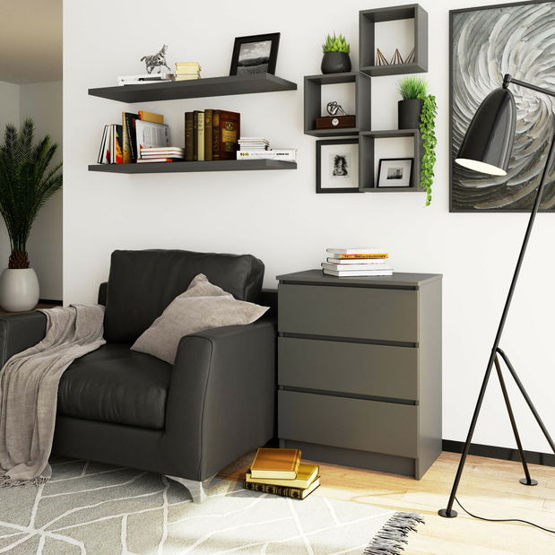 Komoda Kalista II (sivi grafit)