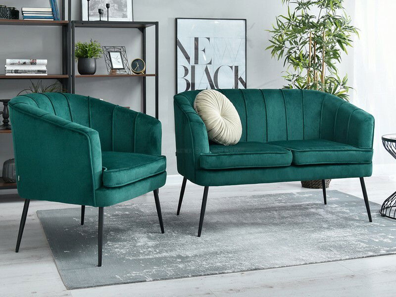 Sofa Etimee S (zelena + crna)