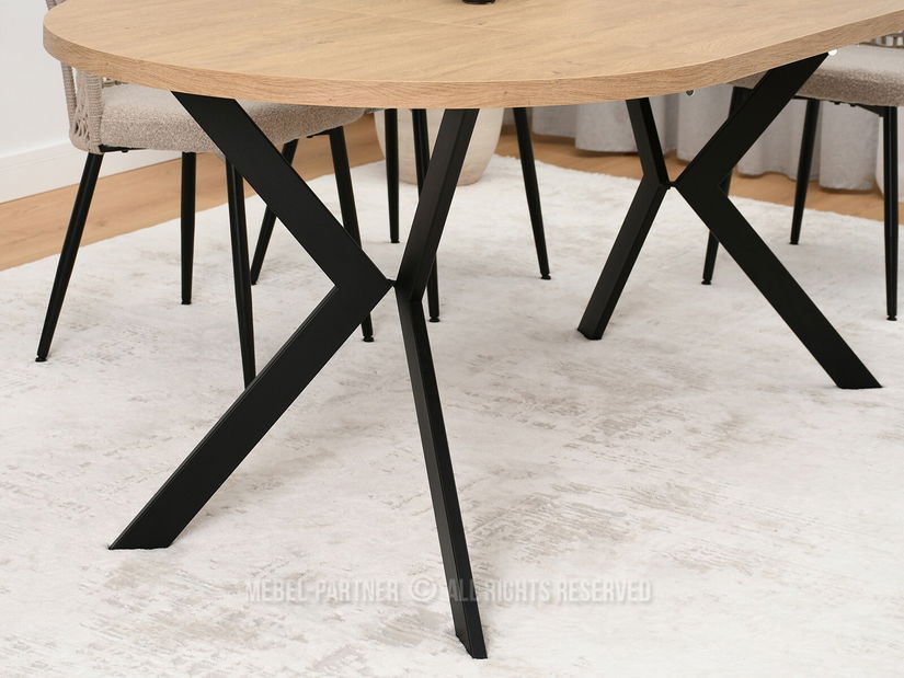 Blagovaonski stol Rompa (hrast + crna)