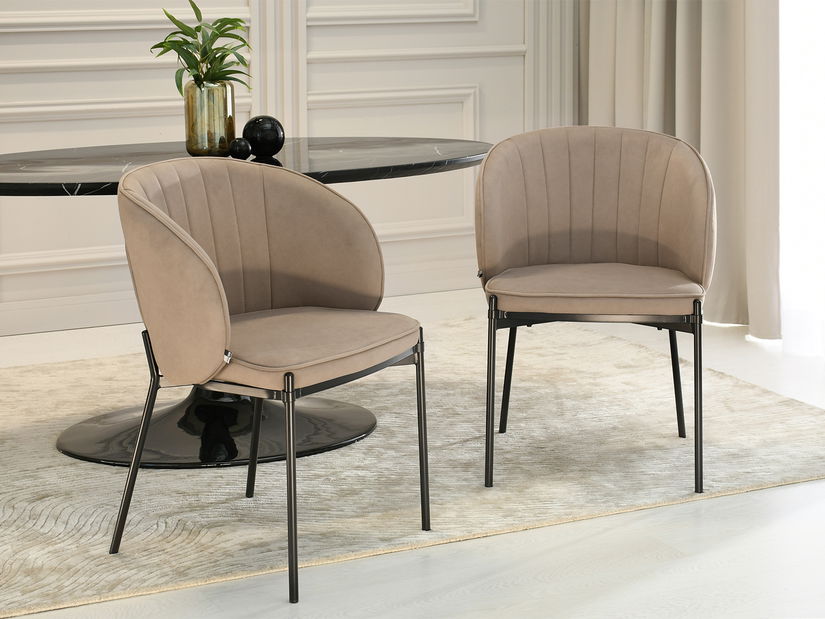 Jedálenská stolička Finalizaba (béžová + čierna)