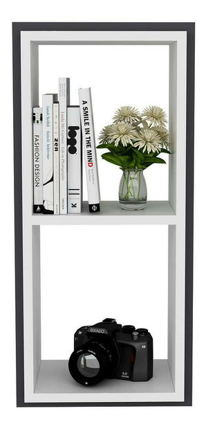 Polica Sepada 3 (antracit + bijela)