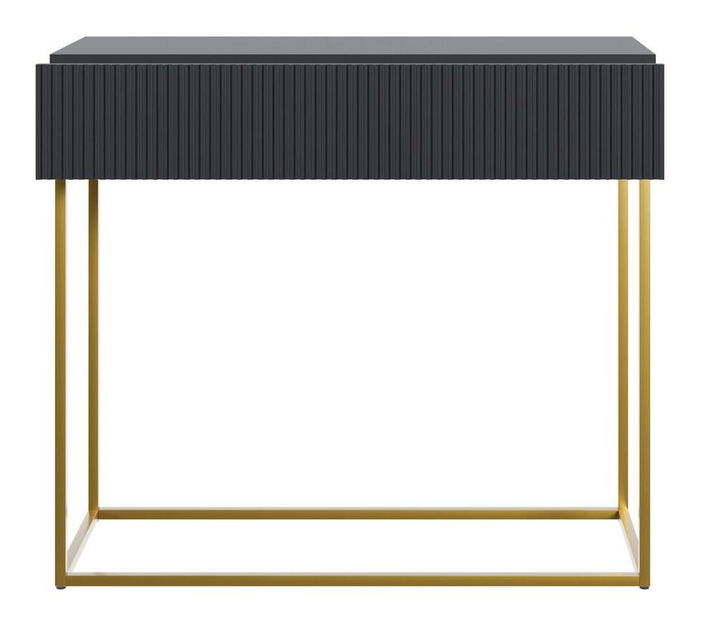 Konzolový stolík Vertigo V4 (čierna + zlatá)
