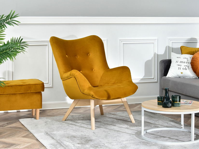 Relaxačné kreslo Florentino (medová + buk)