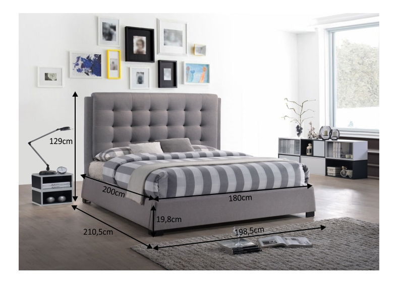 Manželská posteľ 180 cm Etero (s roštom)