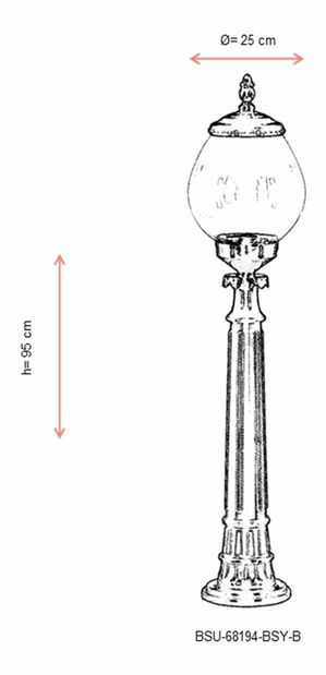 Vonkajšie podlahové svietidlo Melodie (čierna)