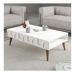 Stolić za kavu Bipemu 1 (bijela + orah)