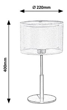 Stolové svietidlo Anatase C (čierna + krémová)