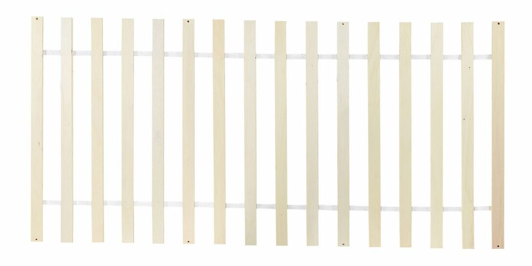 Pat de o persoană 90 cm GERNE (cu somieră) (alb)