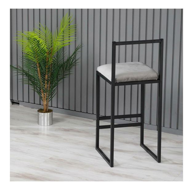 Scaun tip bar Nathaniel (Gri)