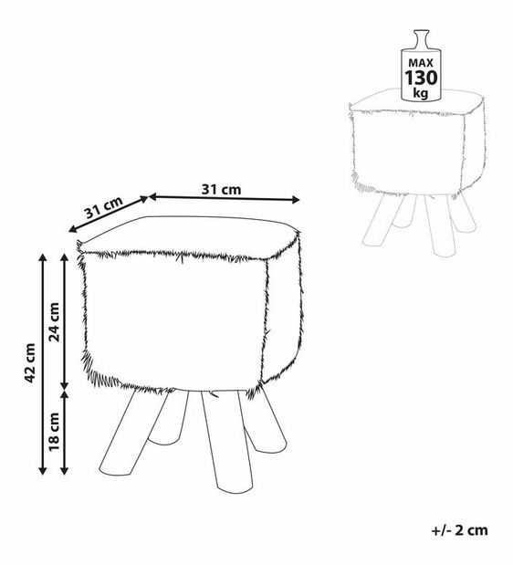 Taburetka Dialon (biela)