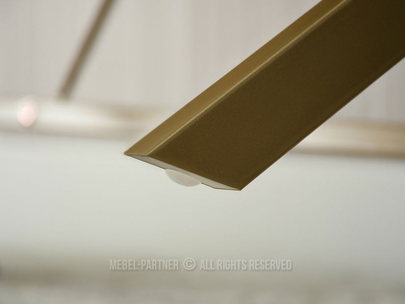 PC stolík Desiguo (orech + zlatá)