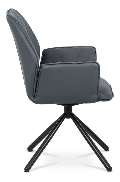 Jedálenská stolička Hagga-399-GREY2 (sivá + čierna)