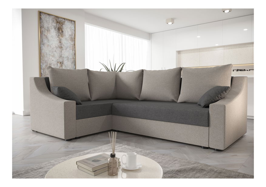 Kutna garnitura Opal Plus (tamnosiva + siva) (L)