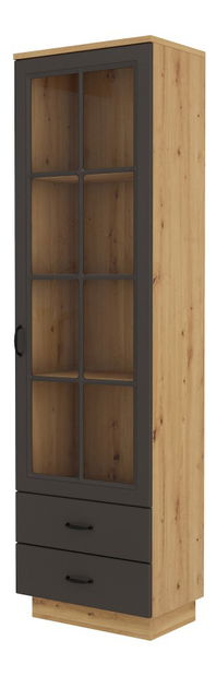 Vitrina Flaminia 1D2S (Hrast artisan + grafit)