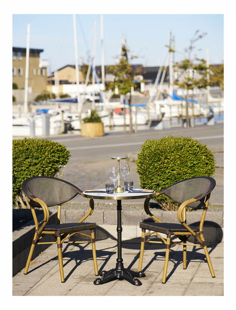 Záhradná stolička Celmira (tmavohnedá)