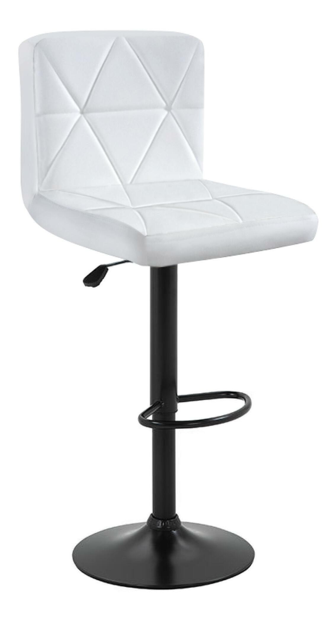 Barová stolička Seley (ekokoža biela + čierna)