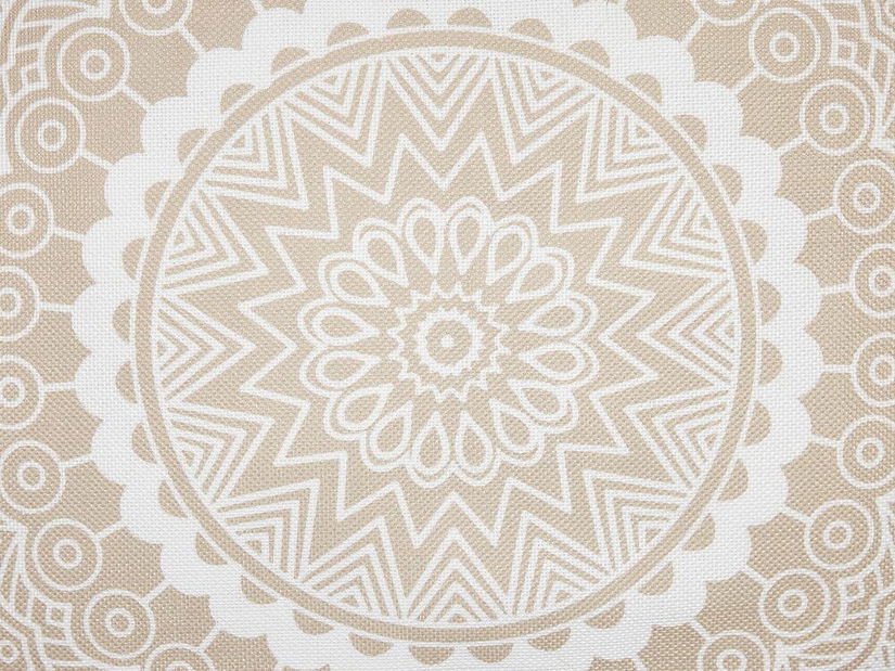 Sada 2 ozdobných vankúšov 45 x 45 cm Geram (béžová + biela)