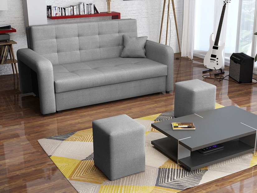 Sofa s tabureima Candy III (tamnoplava)