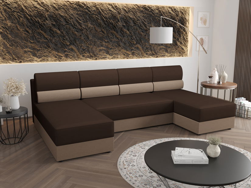 Colțar în formă de U Radiant U1 (maro închis + bej)