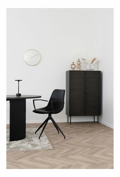 Jedálenská stolička Moteria 5 (čierna)