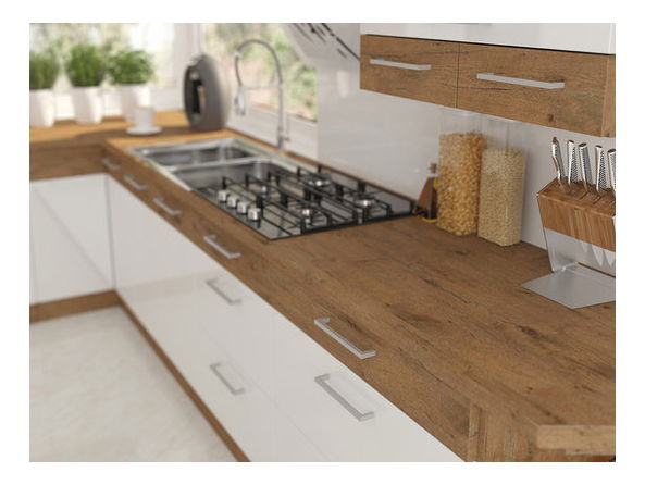 Blat de lucru Bronte (230cm) (stejar lancelot) (D)