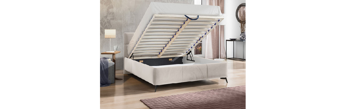 Čalúnená posteľ s kontajnerom Waverly (140x200) (Fresh 11)