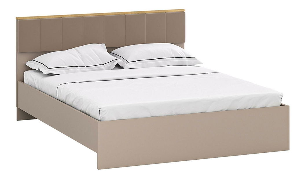 Pat matrimonial 160 cm Indices (taupe + stejar pietros) 