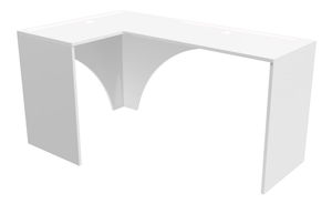 Masă PC de colț LED Uhlominn (alb)