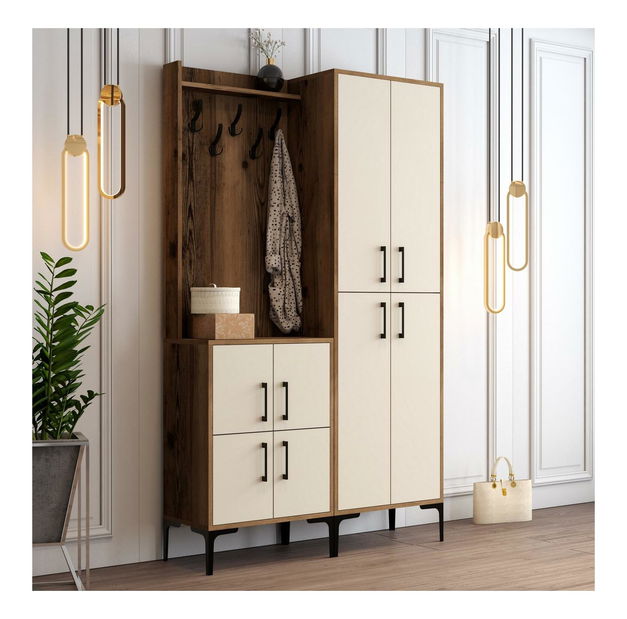 Predsieňová stena Betina BA (orech + krémová)