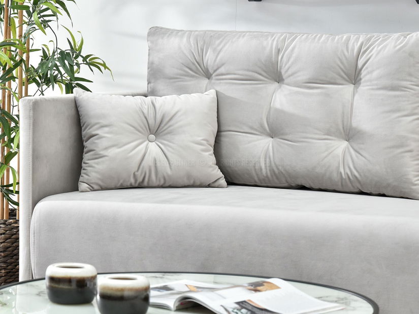 Pohovka dvojsedačka Mastil (sivá + čierna)