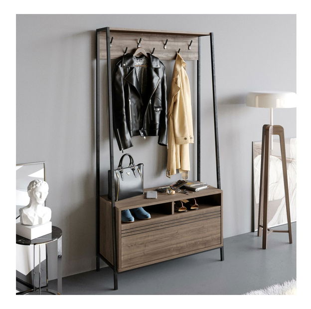 Predsieňová stena Dudulo (orech + čierna)