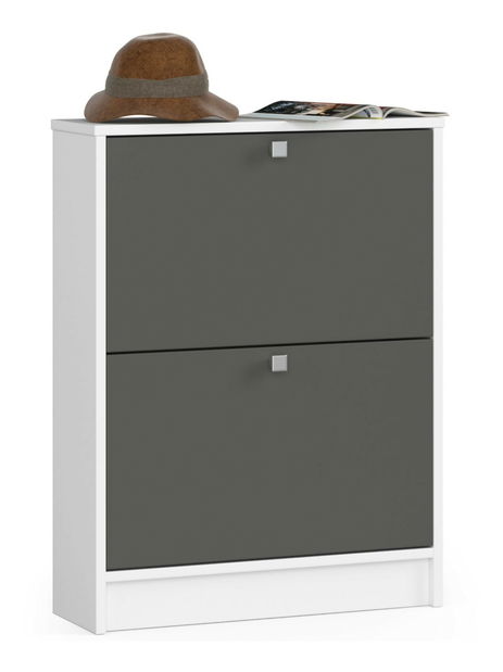 Cipőtároló Simran (fehér + szürke grafit)