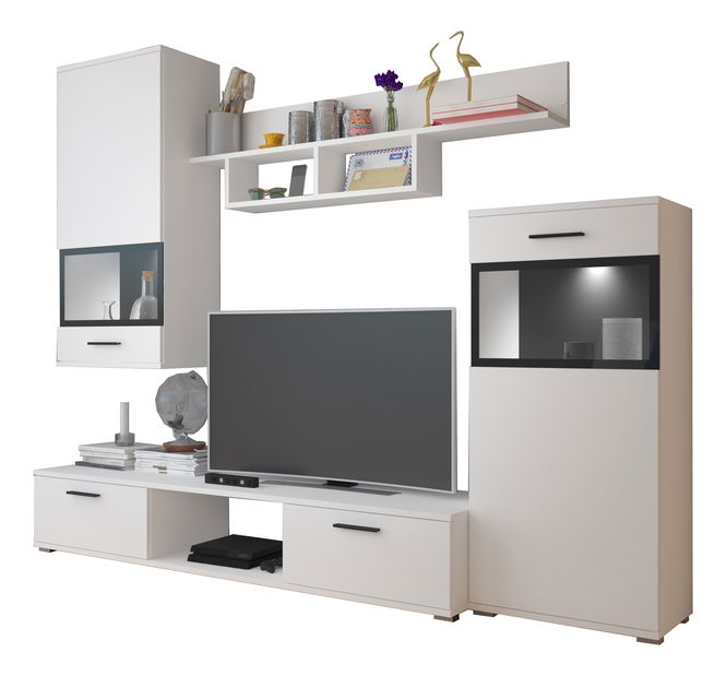 Obývacia stena Balbo (biela) (bez osvetlenia)