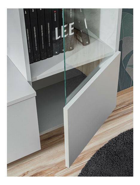 Mobilier living Vertic (stejar artisan + perla gray)