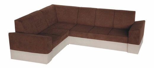 Rohová sedačka Messi šenil hnedý + béžový (L)