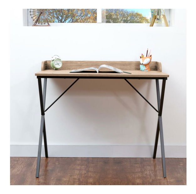 Pisaći stol Oscilan (hrast + crna) 