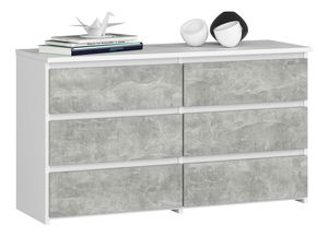 Comodă Crueldad (alb + beton)