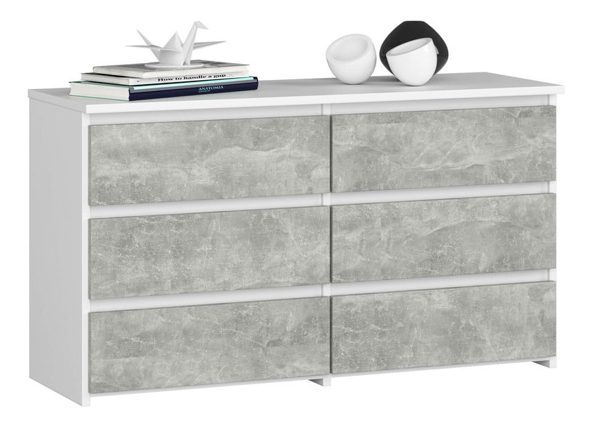 Komoda Crueldad (biela + betón)