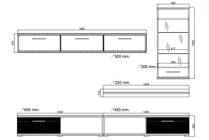 Obývacia stena Tahiti (biela) 101303