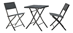 Set mobilier de grădină Farok 210987 (negru) (pentru 2 persoane)