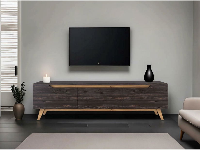 TV stolić/ormarić Dracula (crna + orah)