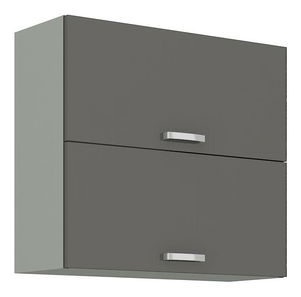 Gornji kuhinjski ormarić Gonir 80 GU-72 2F (korpus: siva + front: sivi sjaj)