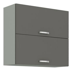 Gornji kuhinjski ormarić Gonir 80 GU-72 2F (korpus: siva + front: sivi sjaj)