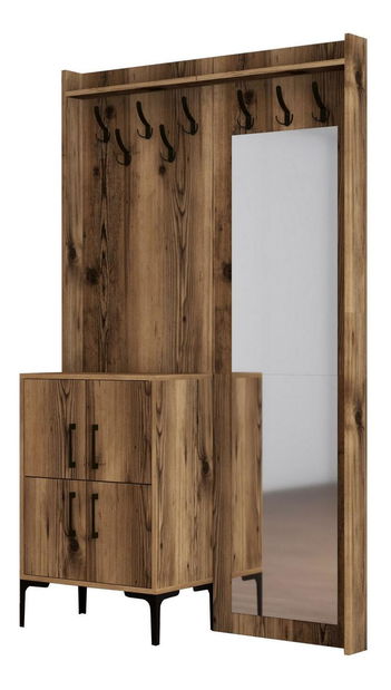 Predsieňová stena Betina BC (orech) (so zrkadlom)