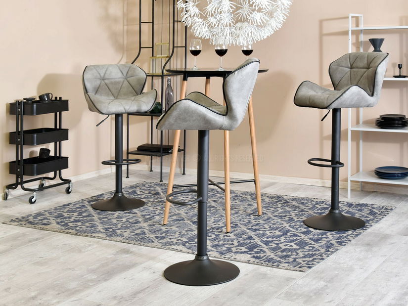 Stolička Huhu (sivá + čierna)