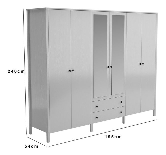 Ormar za garderobu Franc 76 (bijelo drvo)