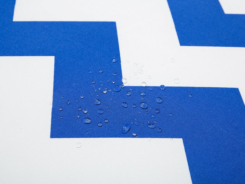 Záhradná lavička Jakarta/Maribor (svetlé drevo) (modrý podsedák)