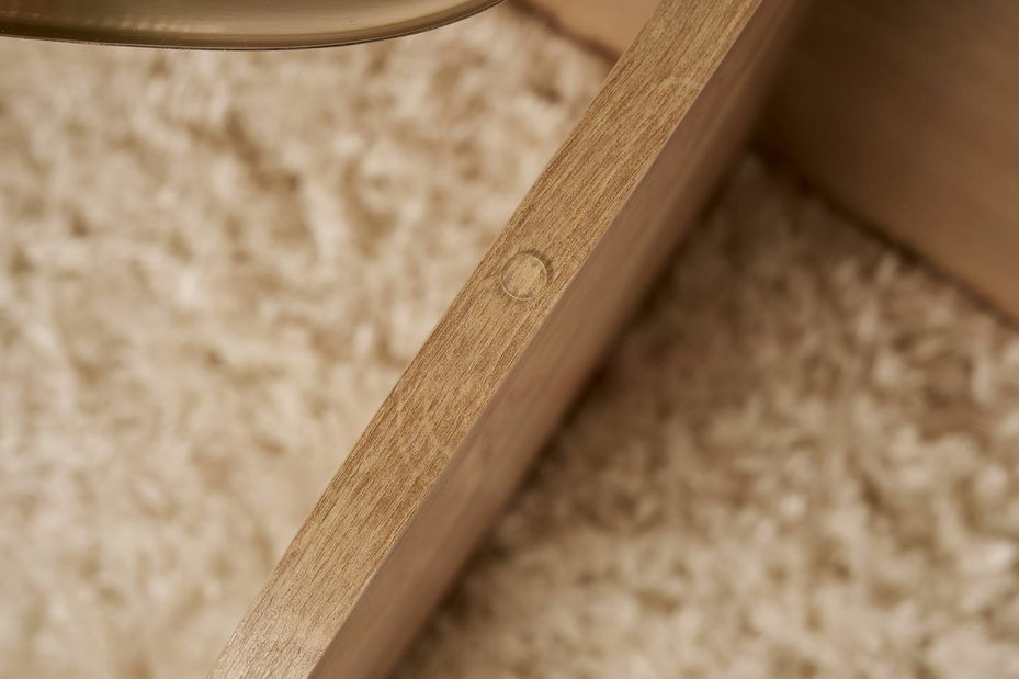 Konferenčný stolík Aorte (dub zafírový + sklo)