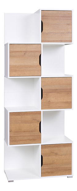 Regál Iweta R5D (matt fehér + arany tölgy)